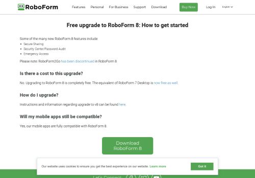 
                            3. RoboForm Version 8: Things to Know