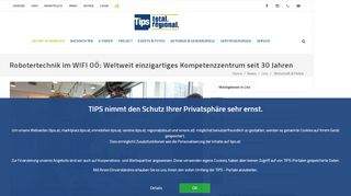 
                            12. Robotertechnik im WIFI OÖ: Weltweit einzigartiges Kompetenzzentrum ...