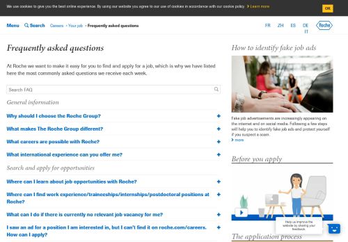 
                            5. Roche - How to apply and FAQ