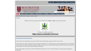 
                            3. Rochester Community Schools - myRCS