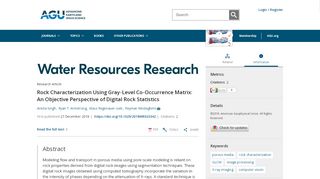 
                            13. Rock characterization using Gray‐Level Co‐occurrence Matrix: An ...