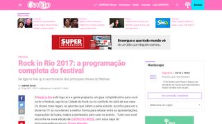 
                            6. Rock in Rio 2017: a programação completa do festival | Capricho