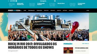 
                            8. Rock in Rio 2017: divulgados os horários de todos os shows - Rádio ...