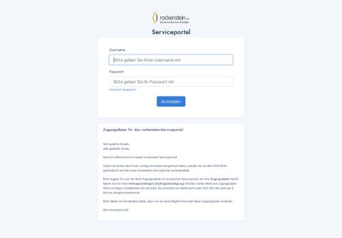 
                            2. rockenstein AG - Service-Portal