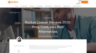 
                            9. Rocket Lawyer Reviews 2019: Pros, Cons, & Best Alternatives - Fundera