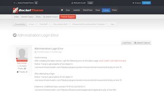 
                            7. RocketTheme - TOPIC: Administration Login Error