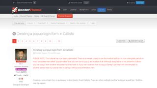 
                            7. RocketTheme - TOPIC: Creating a popup login form in Callisto (1/19)