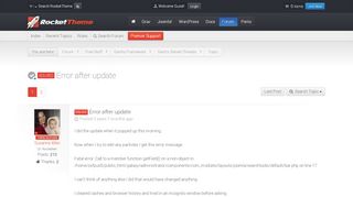 
                            6. RocketTheme - TOPIC: [Solved] Error after update (1/2)