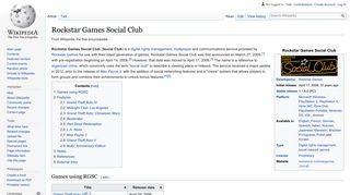 
                            7. Rockstar Games Social Club - Wikipedia