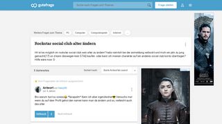 
                            12. Rockstar social club alter ändern (Computer, PC, Internet) - Gutefrage