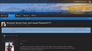 
                            3. Rockstar Social Club, kein neues Passwort??? - Hilfebereich - GTA ...