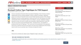 
                            10. Rockwell Collins Taps FlightApps for FOS Support | Air Transport ...