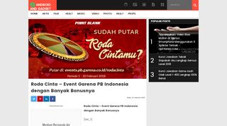 
                            2. Roda Cinta – Event Garena PB Indonesia ... - Android and gadget
