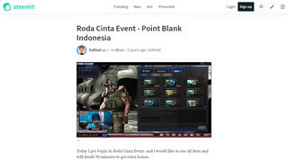 
                            11. Roda Cinta Event - Point Blank Indonesia — Steemit