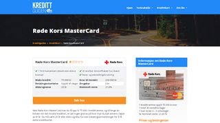 
                            6. Røde Kors MasterCard - bestill et gratis kredittkort her! - Kredittguiden