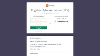 
                            2. Rogaland fylkeskommune (RFK) - itslearning