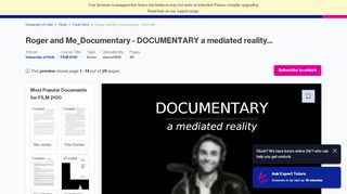 
                            13. Roger and Me_Documentary - DOCUMENTARY a mediated reality ...