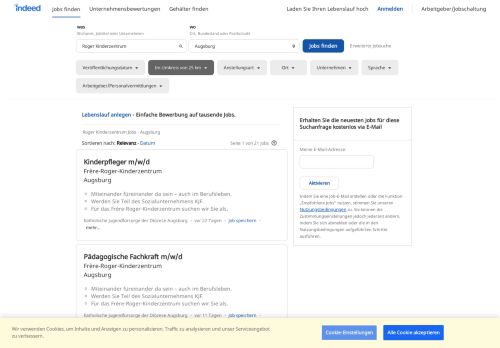 
                            5. Roger Kinderzentrum Jobs in Augsburg - Februar 2019 | Indeed.com