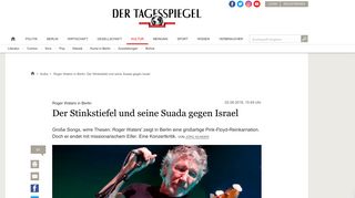 
                            10. Roger Waters in Berlin: Der Stinkstiefel und seine Suada gegen Israel ...