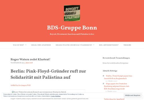 
                            9. Roger Waters redet Klartext! | BDS-Gruppe Bonn