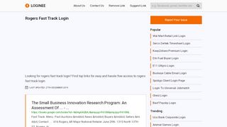 
                            6. Rogers Fast Track Login