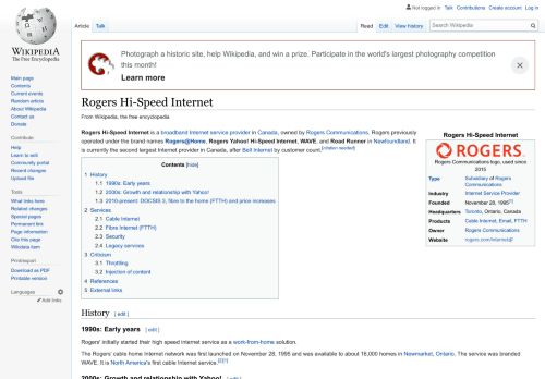 
                            6. Rogers Hi-Speed Internet - Wikipedia