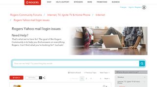 
                            10. Rogers Yahoo mail login issues - Rogers Community
