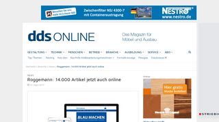 
                            5. Roggemann: 14.000 Artikel jetzt auch online. - dds – Das Magazin für ...
