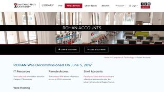 
                            1. Rohan Accounts | SDSU Library and Information Access