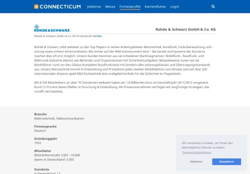 
                            12. Rohde & Schwarz | Arbeitgeber - Karriere - Profil - Connecticum