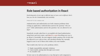 
                            6. Role based authorization in React – Hacker Noon