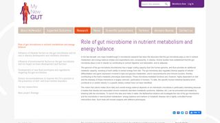 
                            5. Role of gut microbiome in nutrient metabolism and energy balance ...