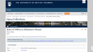 
                            12. Roles of TMP21 in Alzheimer's disease - UBC Library Open Collections