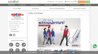 
                            11. ROLLER GmbH & Co. KG als Ausbilder: Ausbildungsplätze, Infos und ...
