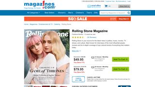 
                            2. Rolling Stone Magazine Subscription Discount | Magazines.com