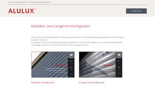 
                            5. Rollladen und Garagentor Konfigurator | Alulux