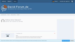 
                            6. Rollout ohne Sitecare? - David.FX 12 - David-Forum.de