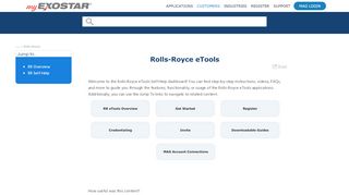 
                            3. Rolls-Royce eTools - MyExostar Home