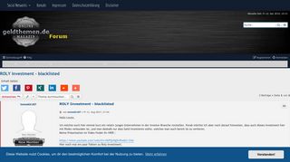 
                            8. ROLY Investment - blacklisted - Geldthemen-Forum