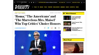 
                            13. 'Roma,' 'The Americans' and 'The Marvelous Mrs. Maisel' Win Top ...