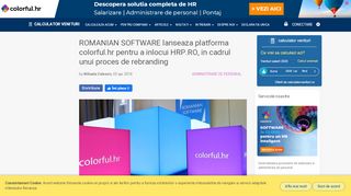 
                            7. ROMANIAN SOFTWARE lanseaza platforma colorful.hr pentru a ...