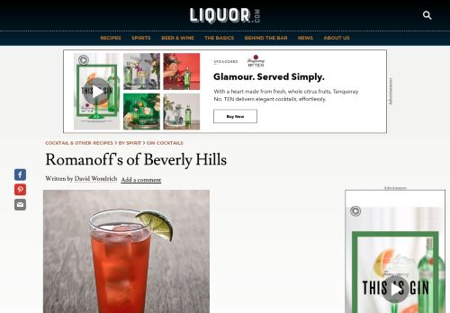 
                            13. Romanoff's of Beverly Hills Cocktail Recipe - Liquor.com