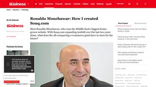 
                            8. Ronaldo Mouchawar: How I created Souq.com - Arabian Business