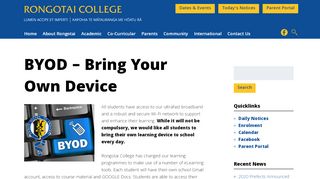 
                            5. Rongotai College BYOD – Bring Your Own Device