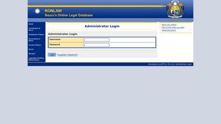
                            5. RONLAW - Nauru's Online Legal Database - User Login