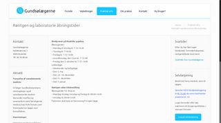 
                            10. Røntgen og laboratorie åbningstider | Gundsølægerne