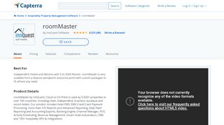 
                            9. roomMaster Reviews and Pricing - 2019 - Capterra