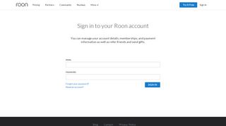 
                            11. Roon Labs: Account Sign-in