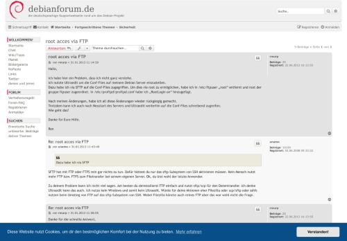 
                            6. root acces via FTP - debianforum.de