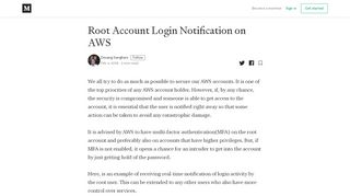
                            10. Root Account Login Notification on AWS – Devang Sanghani – Medium